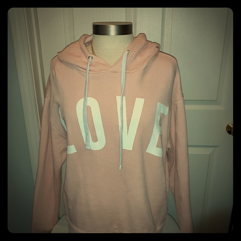 Juniors pink hoodie